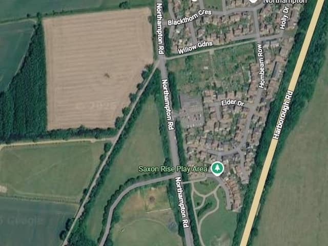 Taylor Wimpey is eyeing up plans to build up to 110 homes on brownfield land (top left) in Brixworth