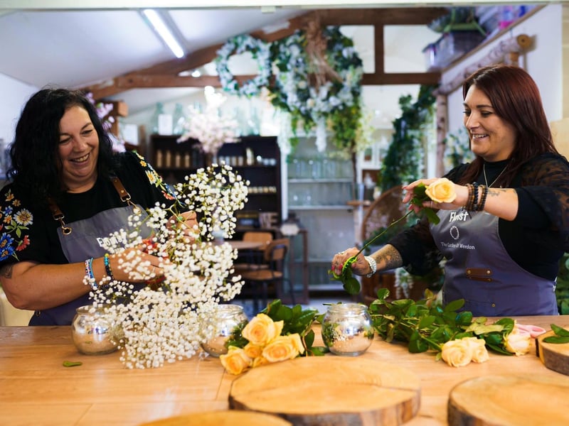 Nicky Pritchard pictured with her sister, Suzanne Hill, at The Moon in the Garden.