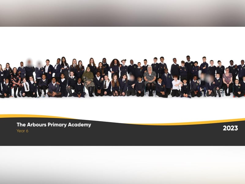 Year 6 leavers from classes Morpurgo and Pullman at Arbours Primary School.