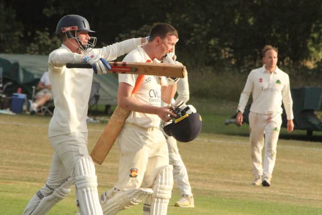 Loddington & Mawsley celebrate their dramatic National Village Cup fifth round win (Picture: Finbarr Carroll)