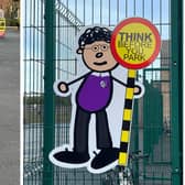 Parking buddy signage outside a Northamptonshire school