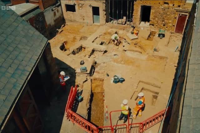 The Old Black Lion site during excavation works