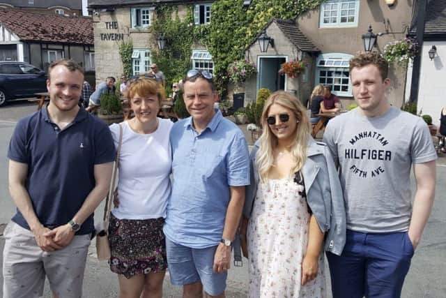 Anthony Lane, pictured right, with Paul and Penny Lane and brother Richard and sister Kat