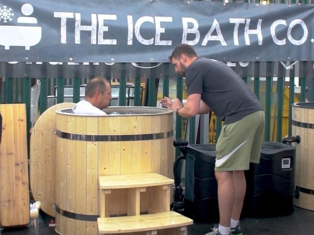 100 people ran five kilometres, jumped in an ice bath and ate a burger, and are already calling to take on another challenge for the important cause.