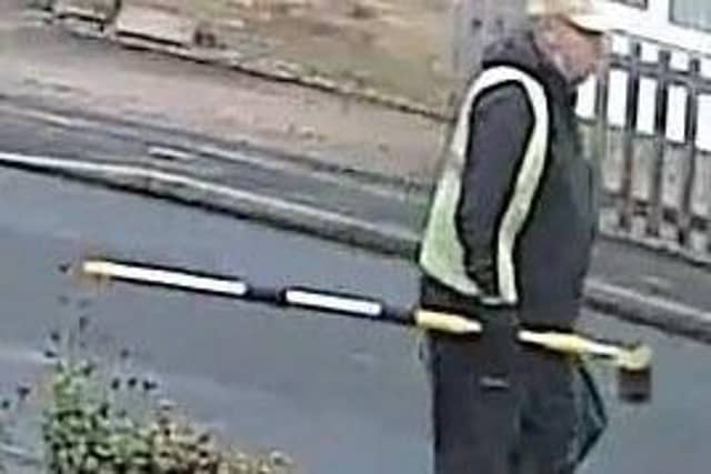 Police would like to speak to the man in the image.