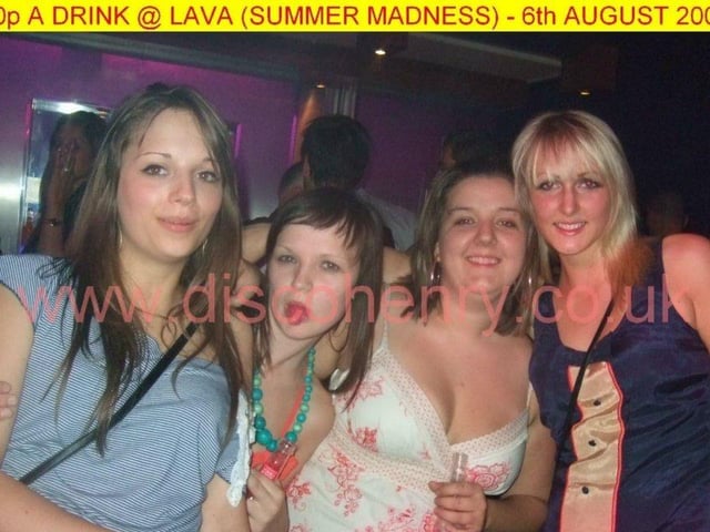 Nostalgic pictures from a 90p a drink night out at Lava in August 2008