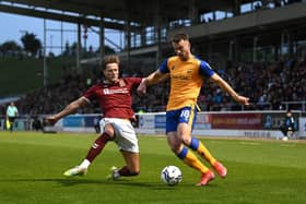 Northampton Town in the semi-final play-off against Mansfield