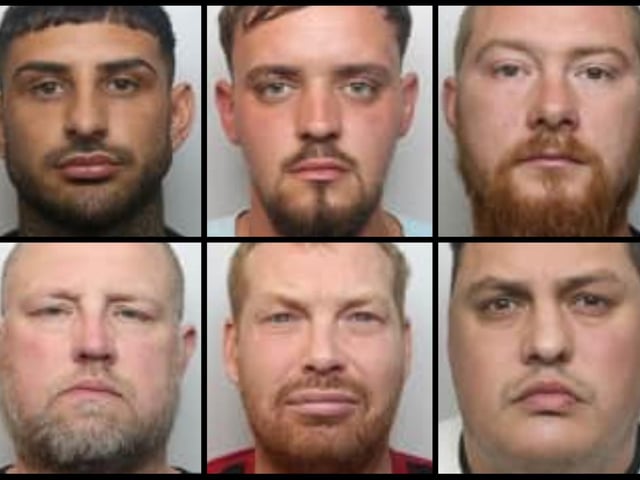 Corby sextet Arron Vidler, Connor Sherwood, Darryl Marshall Gilbert Stirling, David Madden and Stephen Davidson — all aged between 24 and 47 — were among nine men sentenced after police smashed a drugs gang supplying cocaine and amphetamine in Northamptonshire between 2019 and 2021.
The six got between four years, six months and six years, nine months for their part in delivering narcotics to the county from Liverpool.
A 10th man, 79-year-old Northampton man Malcolm Chapman, is still on the run and believed to have fled to the US.
