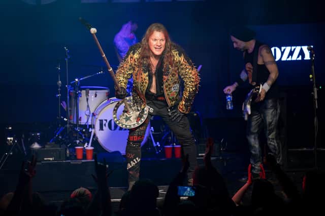 Fozzy on stage at The Roadmender in Northampton on Monday, February 26, 2024. Photo by David Jackson.