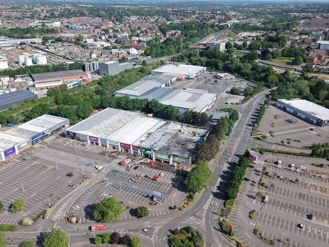 The extensive damage to Dunelm, Pets at Home and neighbouring businesses following the devastating fire on Saturday May 31.