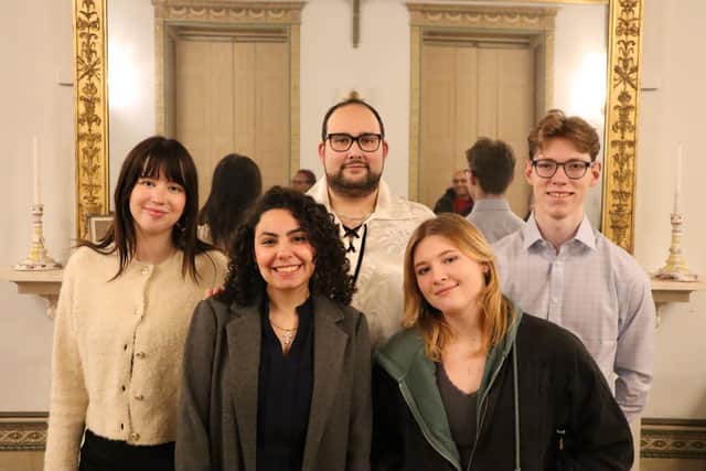 Dr Anthony Stepniak and students from the University of Northampton who were all involved in the project.