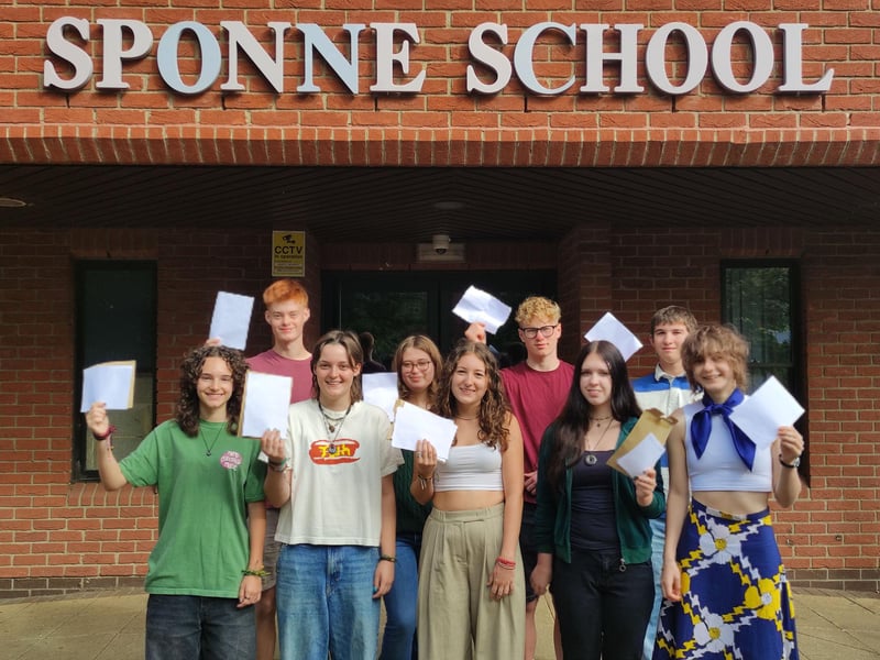 Sponne School Students Celebrate Excellent GCSE Results