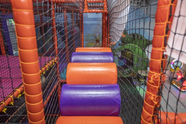There is a new sensory room, car wash role play zone, two large ball pits with ball showers, and a sports court with astroturf on the top level.