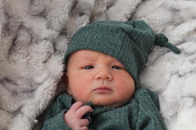 Boden Mack born at 3.08pm on September 15 at Northampton General Hospital, weighing 9lbs 8oz.