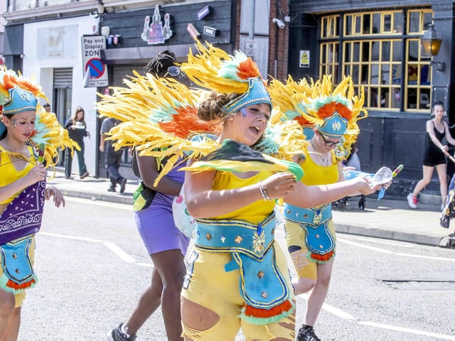 The sun shone as the carnival parade made its way through Northampton town centre on Saturday June 10.