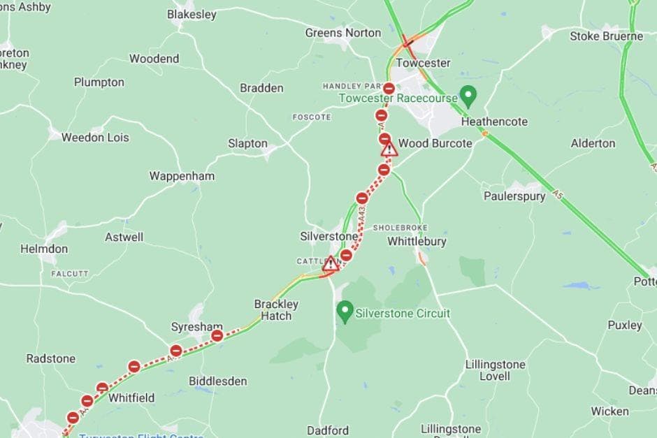 Major stretch of A43 in Northamptonshire set for 12-hour closure after serious incident 