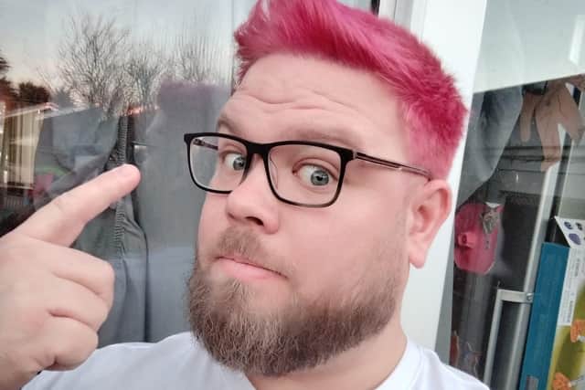 Sam Lyon, a friend of Ryan's and a teacher at Northampton Academy, dyed his hair pink in aid of Sarcoma UK - as voted by his students.