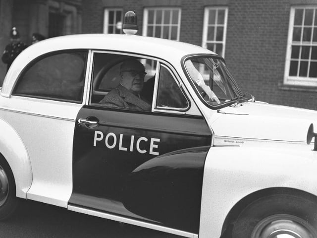 Panda cars launched, The Mounts Police Station, Northampton, February 5, 1968