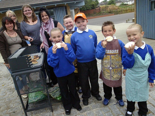 B & Q have donated a BBQ, charcoal bags and tools to St James CEVA Primary School for their table top sale and fun day on Saturday 16th June 11-3. Pictured are children and parents with BBQ. Catia Newton, Aileen Lacey, Wendy Britten and Anne Ibbeson and children Krystal Ibbeson, 7, Michael Carolan, 9, Callum Barton, 7, Jack Scrivener, 7 and Chloe Elkington, 6.