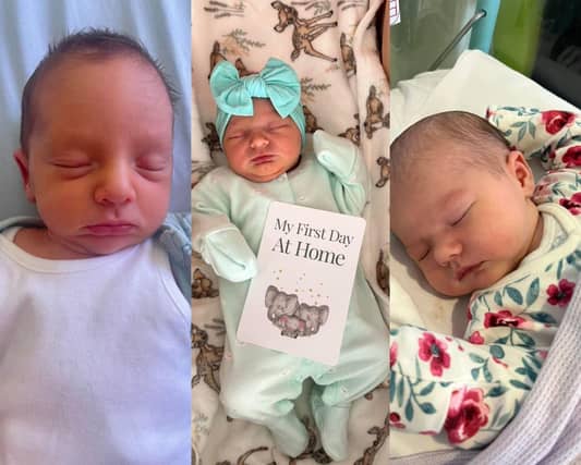 Some of the babies born in Northampton in April 2023.