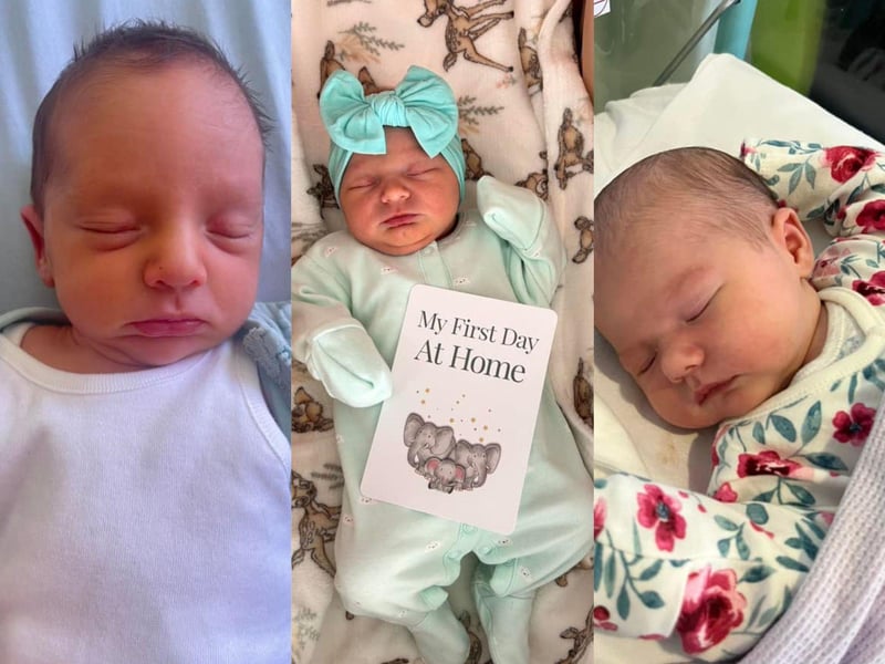 Some of the babies born in Northampton in April 2023.