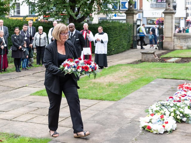 Northamptonshire civic leaders laid wreaths outside All Saints Church on Saturday (September 10) as a way to pay their respects to Her Majesty The Queen.