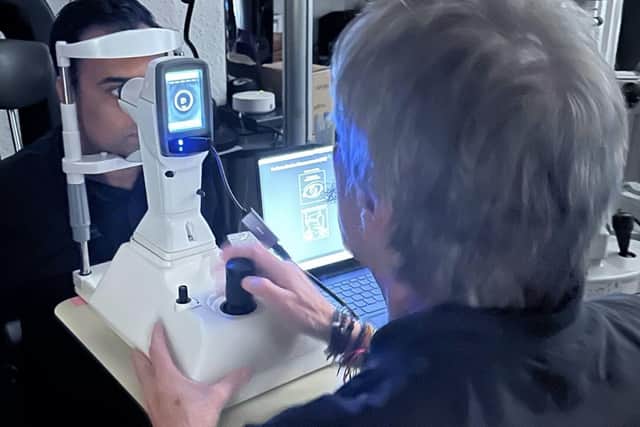 Brian Tompkins uses the Ovitz technology on a TK&S patient