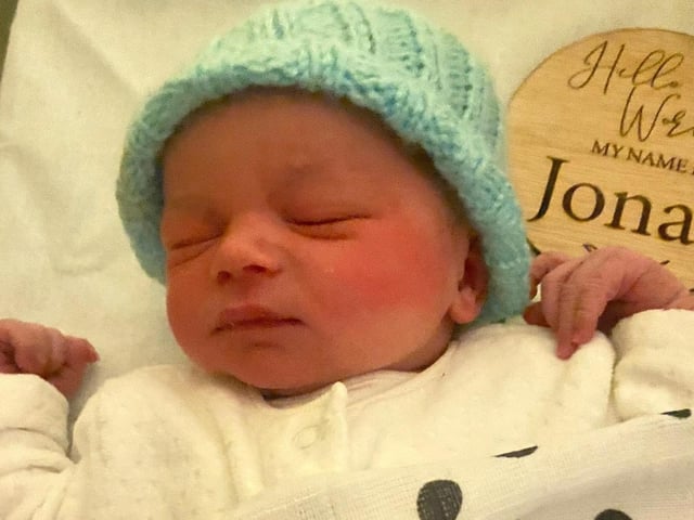 Jonah Joseph born on March 22, 12.17pm at Northampton Genera Hospital, weighing 7lbs 12ozs.