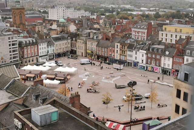 The new Market Square from above.