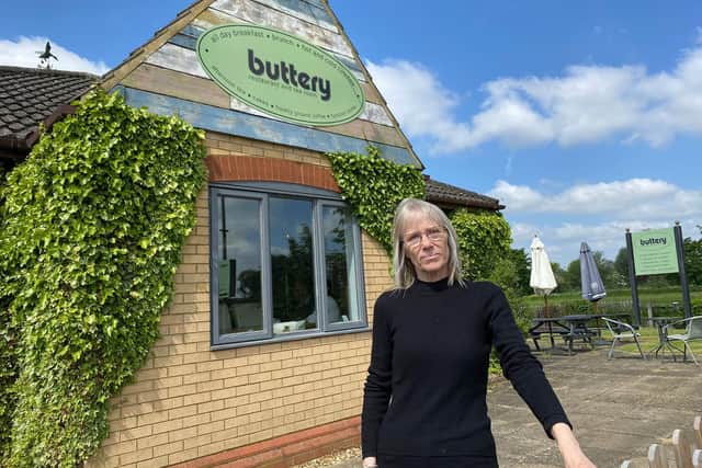 Polly Chadwick, who co-owns The Buttery Tearoon, is demanding answers and compensation from Anglian Water.