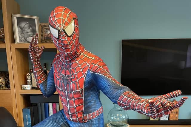 Richard promised that if he exceeded his initial £1,000 fundraising target, he would take on the challenge dressed as Spiderman.