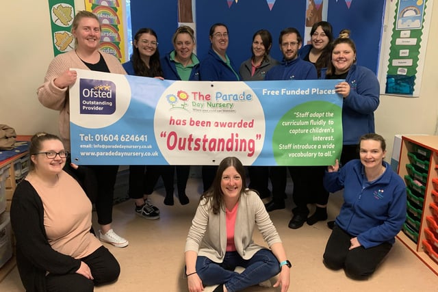 Parade Day Nursery - in Wellingborough Road, Northampton, NN1 4EY - celebrates its third consecutive outstanding Ofsted rating.