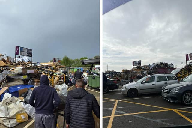 Here's what Sixfields tip looked like on Saturday (April 19). Credit: Tia Wray.