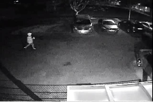 Another angle of the man seen on CCTV on the night of Shane Fox's murder. Image: Northamptonshire Police