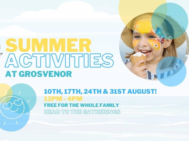 Northampton town centre's shopping venue will host activities for children through the summer holidays. On August 10, 17, 24 and 31 between midday and 4pm there will be free face painting, crafts and other activities for all the family. The events will take place at The Gatherings.
