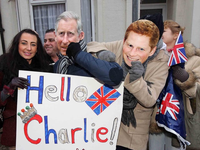 Locals gave Charles a warm welcome on the Prince's visit