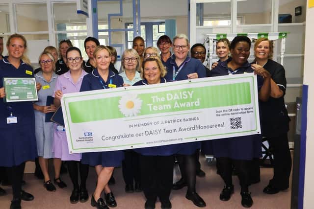 The Antenatal and Newborn Screening and Maternity Services Immunisation Team with their DAISY Award
