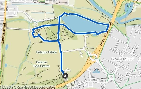 According to Komoot, the Delapre Abbey loop from Brackmills is an easy hike that covers a distance of 2.77 miles, takes around 1 hour and 8 minutes to complete, and has an average pace of 2.4 mph with an elevation gain of 50 feet. It is great for any fitness level, featuring easily accessible paths and is suitable for all skill levels.