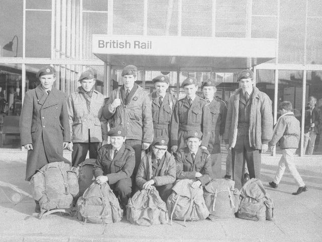 Air Training Corps Cadets leave for Windermere from Northampton Station, March 4, 1967