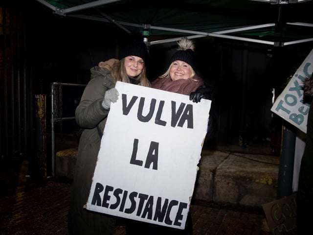 The event took place in Northampton on Friday November 2024 and saw dozens of activists march for an end to violence against women and girls.