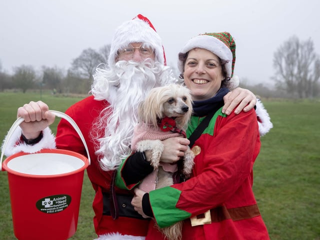Dozens of dog walkers turned out on Sunday morning (December 21) for the charity's annual fundraiser at Bradlaugh Fields