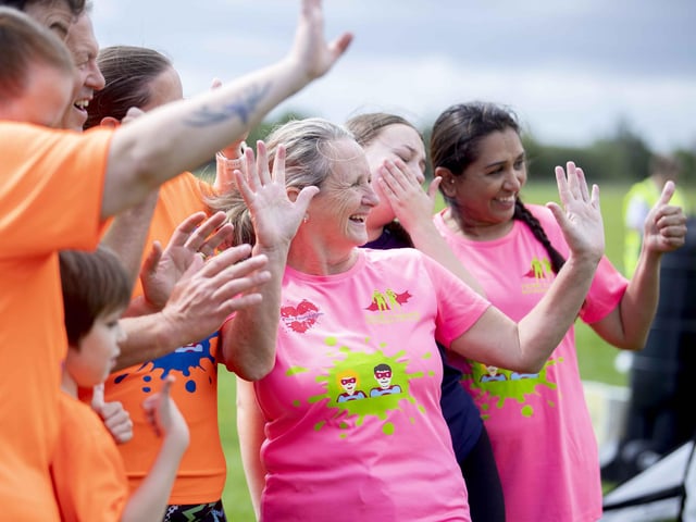 A family-friendly fun run, with water slides and obstacles, took place at Upton Country Park on Saturday (August 12) to raise funds for a Northampton charity.