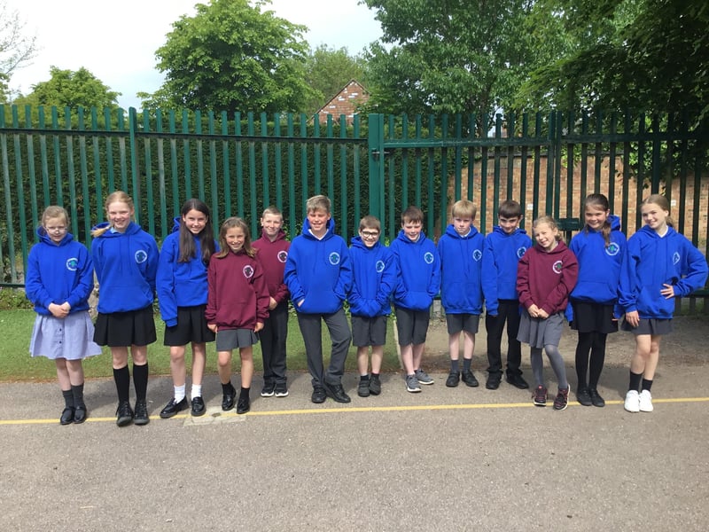 Year 6 leavers at Guilsborough C of E Primary School.