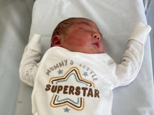 Henry Peter born at 9.38am on September 19 at Northampton General Hospital, weighing 8lb 6oz.