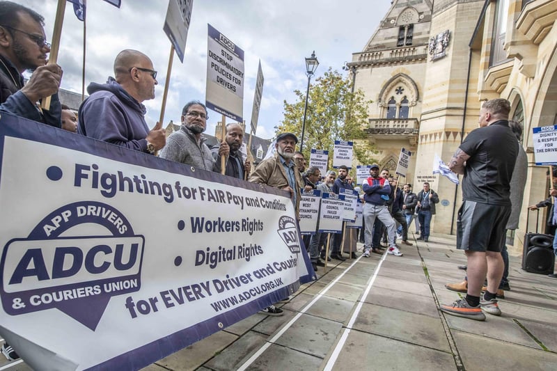 Drivers were demonstrating against the council's controversial new rules