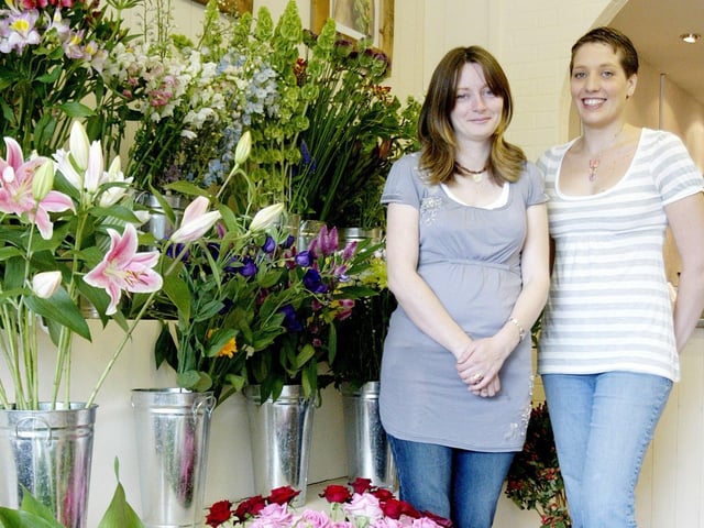 Pick A Lily Florists on the Wellingborough Road - Caroline Barrett and Valerie Kearney, pictured in 2007