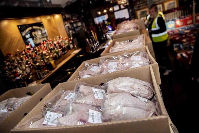 Around 250 turkeys were also given out to those in need. Photo: Kirsty Edmonds.