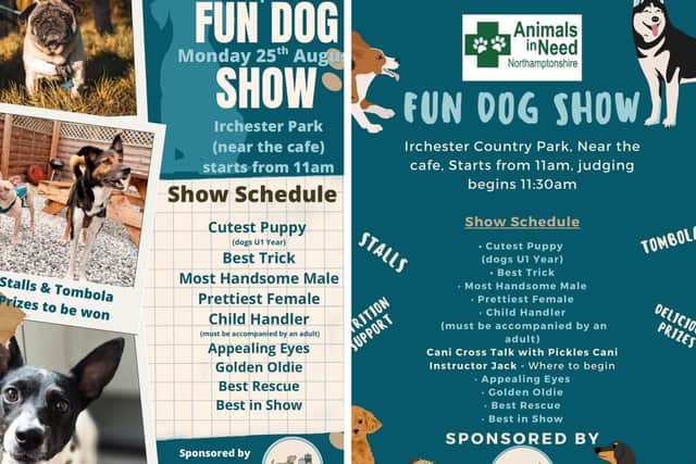 The fundraiser is taking place at Irchester Country Park on Bank Holiday Monday