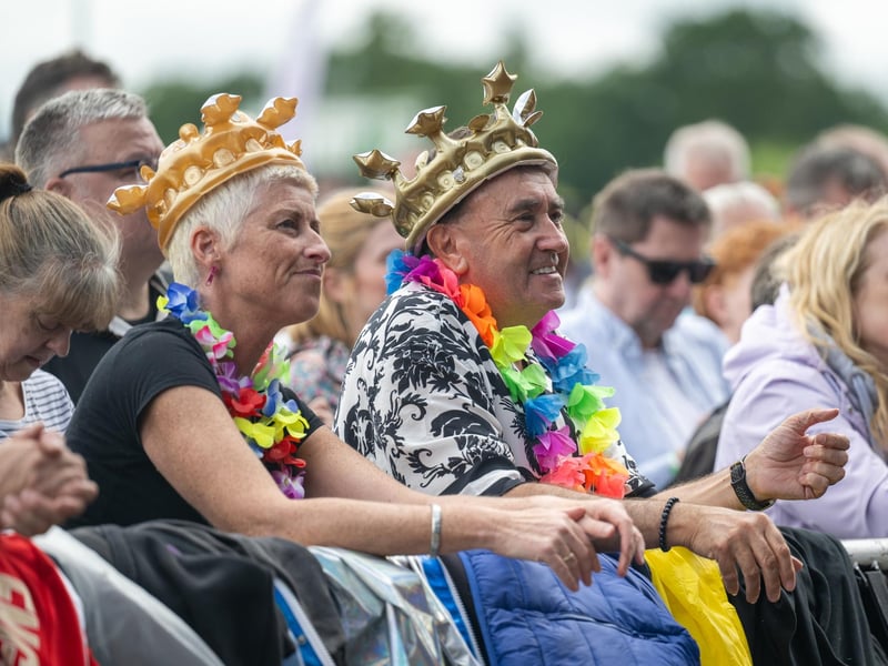 Fans watching acts perform at Let's Rock Northampton at Delapré Park on Saturday, June 15, 2024. Photo by David Jackson.