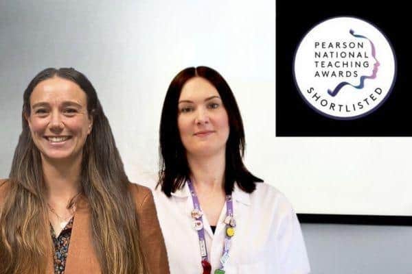 Left to right: Jess Day - Shuttleworth College, Shona McFadyen - The Corby Sixth Form.